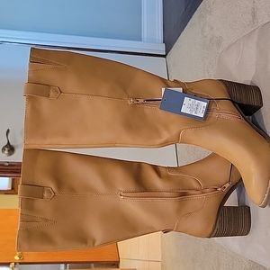 Knee high tan boots